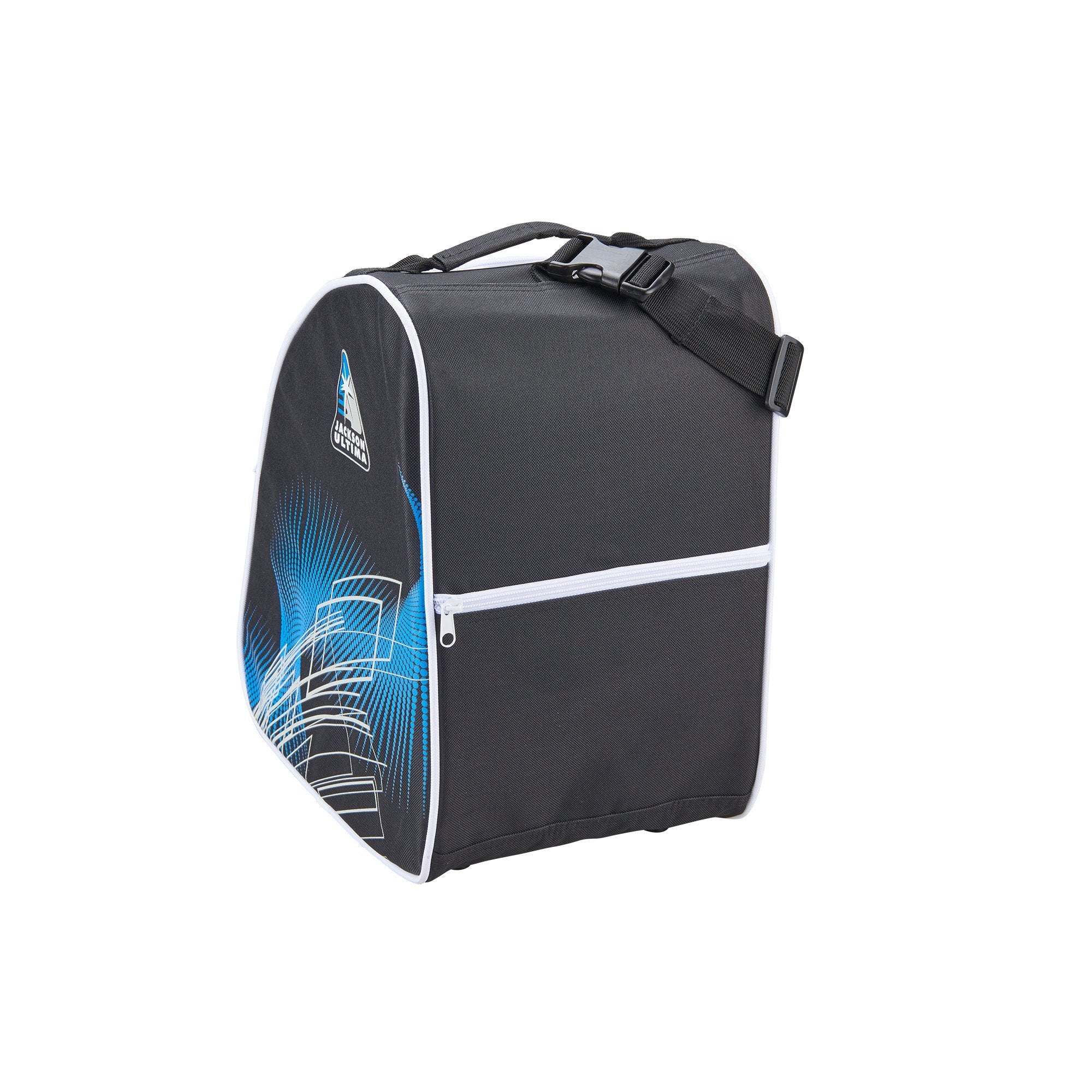 Jackson Ultima oversized skate bag in blue and black with white trim