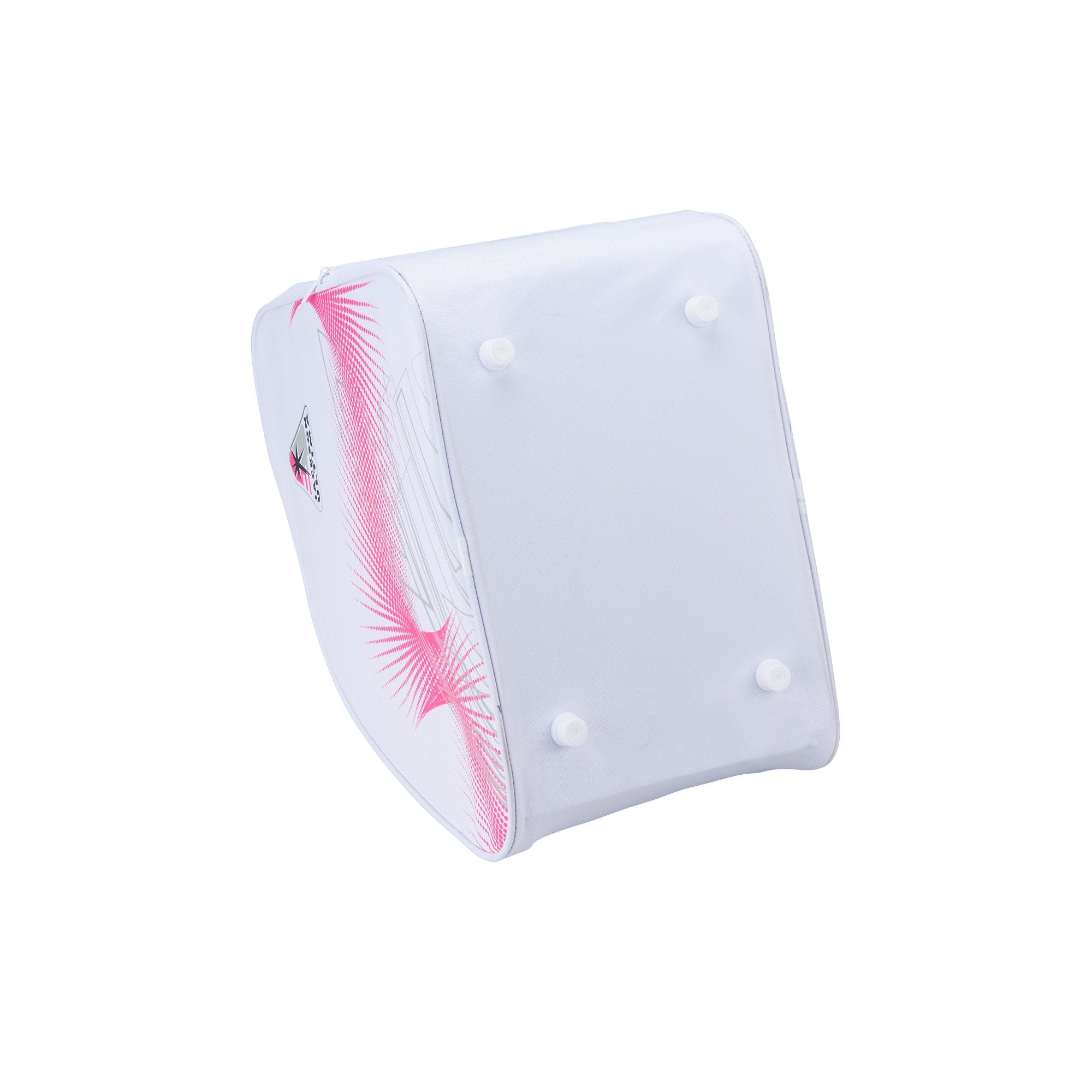 Jackson Ultima oversized skate bag in pink and white with white trim