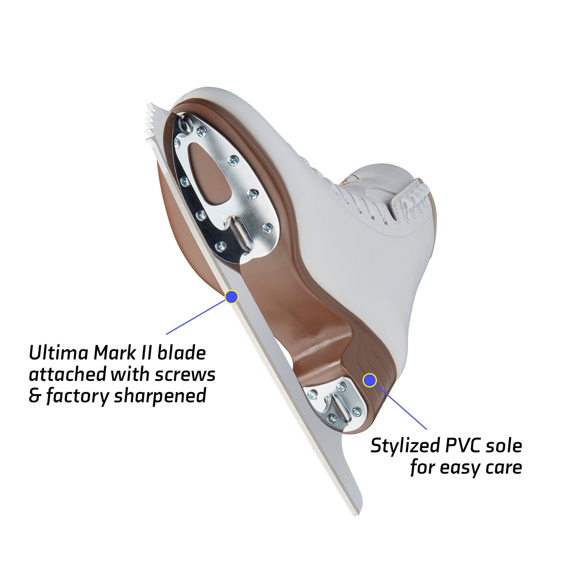 Jackson Ultima Mystique women's white figure skates