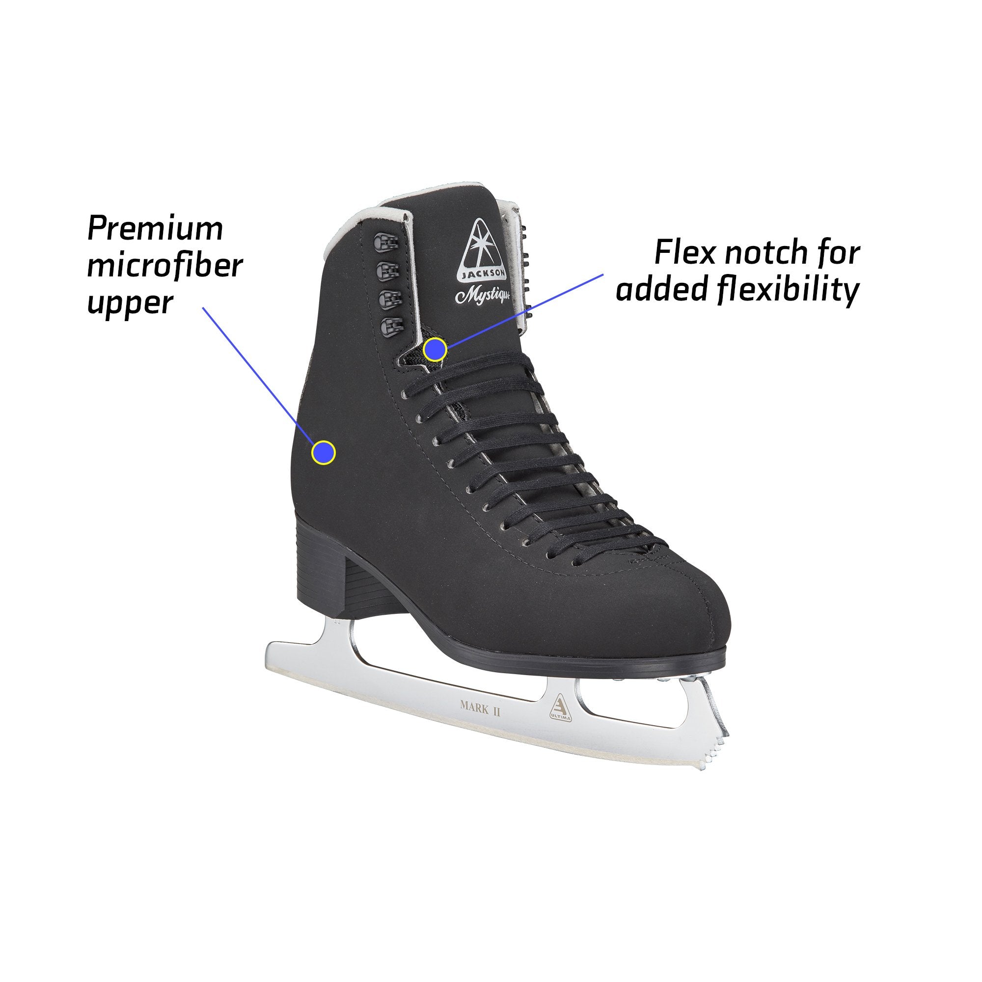 Jackson Ultima Mystique men's black figure skate