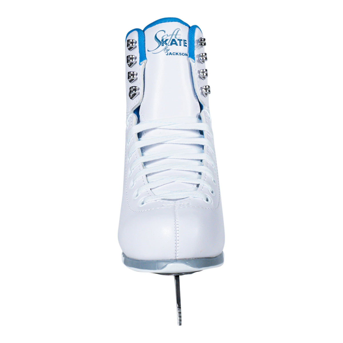 Jackson Ultima Finesse women's girls white figure skate with blue trim