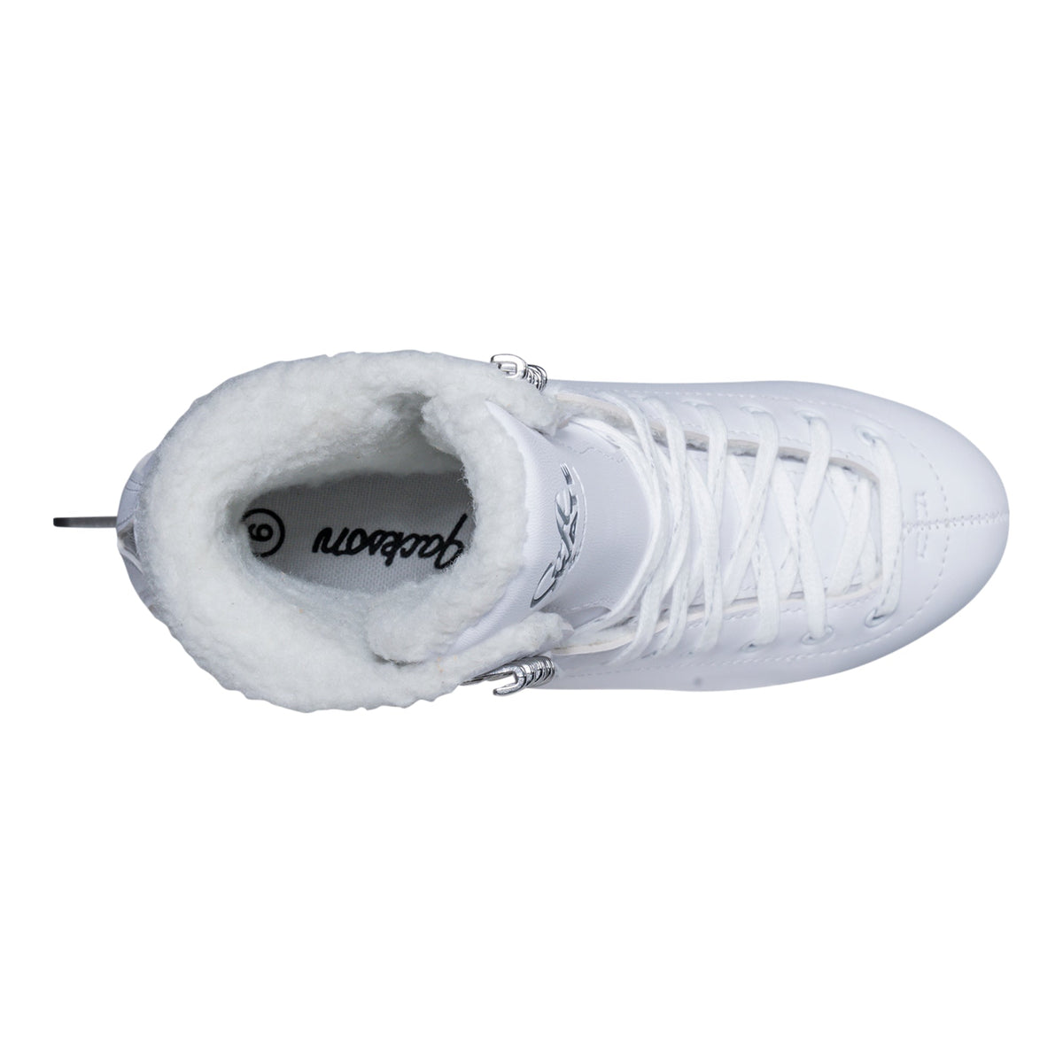 Jackson Ultima Finesse women's girls white figure skate with pink trim