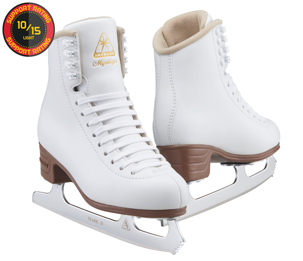 Jackson Mystique sold Women/Girls Figure Ice Skates 1490 - Size 4.5 C With Covers