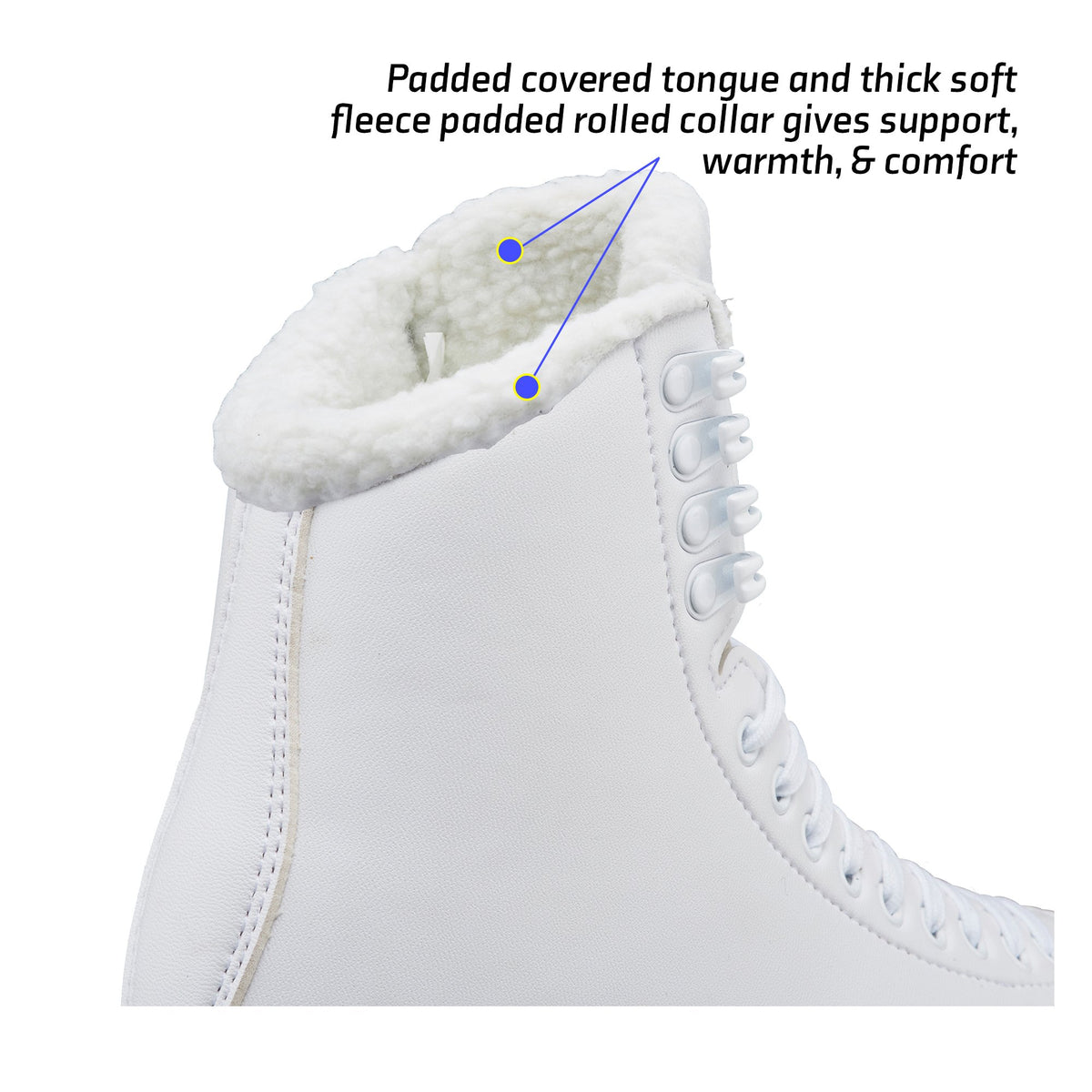 Jackson SoftSkate 380 White and Fleece Figure Skates