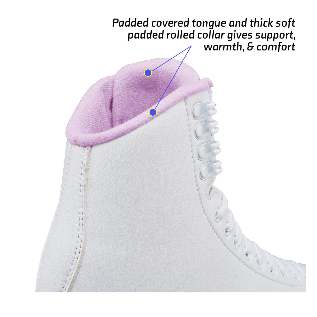 Jackson SoftSkate 380 White and Purple Figure Skates