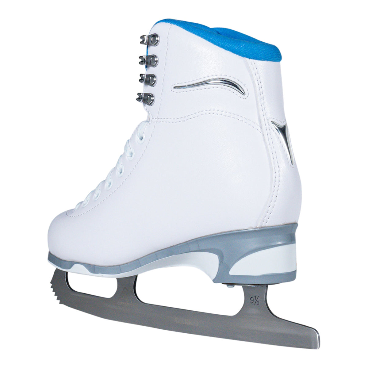 Jackson Ultima Finesse women's girls white figure skate with blue trim
