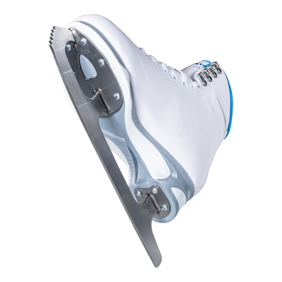 Jackson Ultima Finesse women's girls white figure skate with blue trim