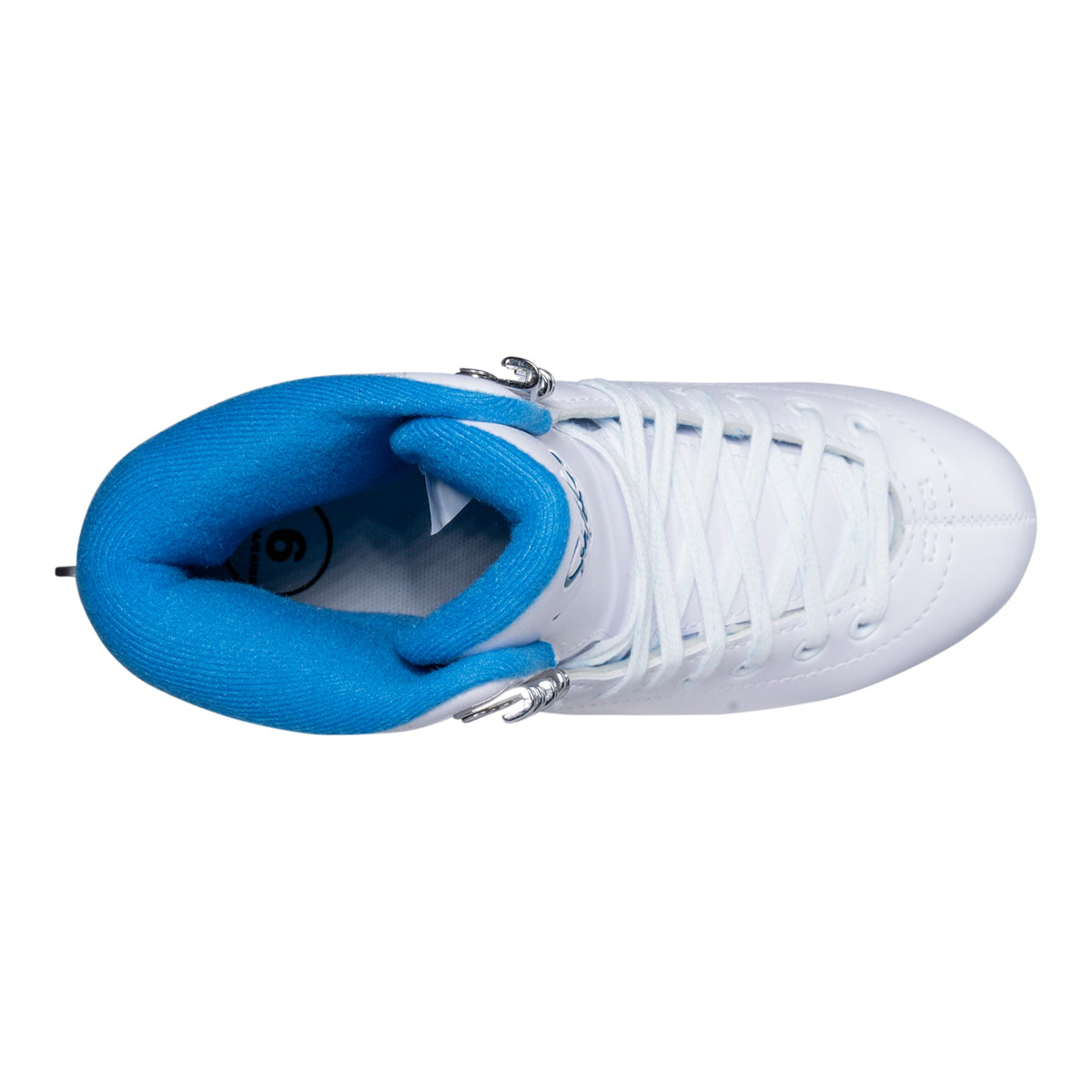 Jackson Ultima Finesse women's girls white figure skate with blue trim