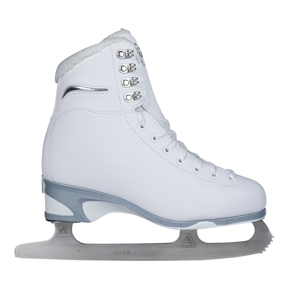 Jackson Ultima Finesse women's girls white figure skate with white trim