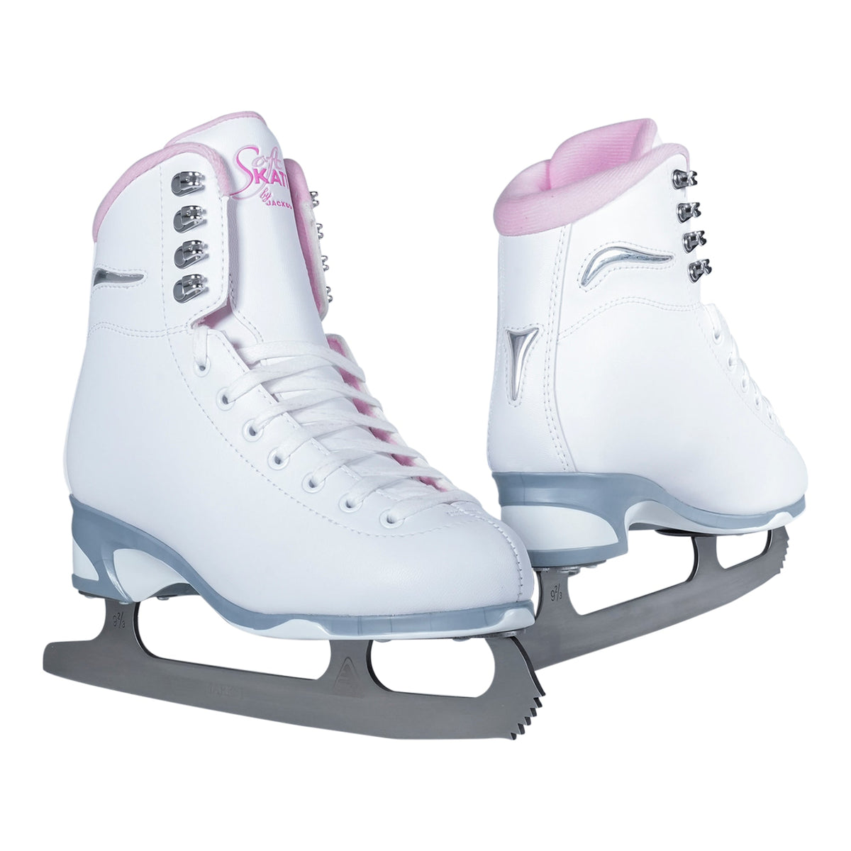 Jackson Ultima Finesse women's girls white figure skate with blue trim