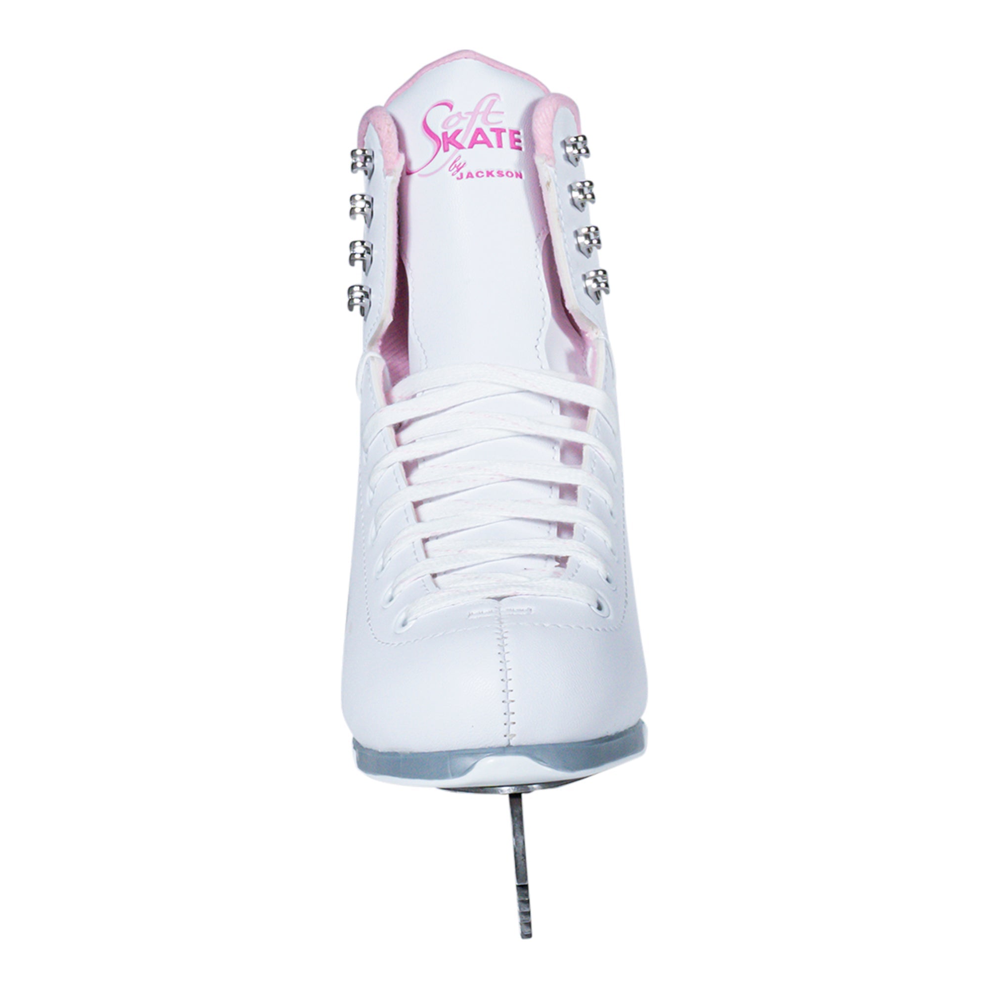 Jackson Ultima Finesse women's girls white figure skate with pink trim