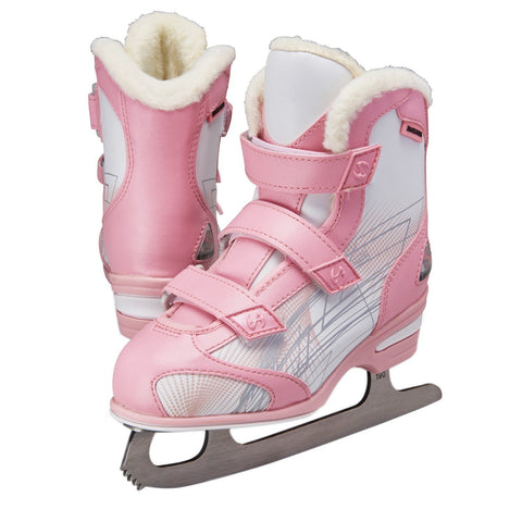 Jackson Ultima Softec Tri-Grip youth pink and white recreational ice skates