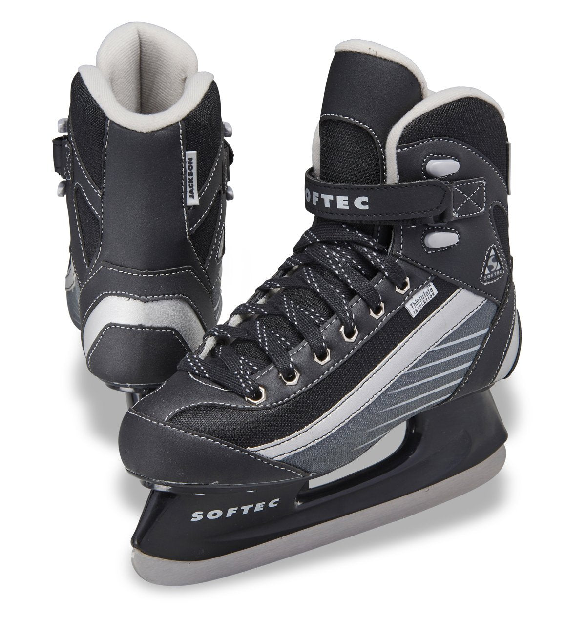 Jackson Ultima Softec Sport black and white men's boys recreational hockey skate